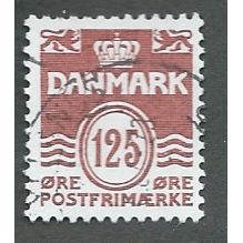 DEN 1933 125o 'NUMERAL - BROWN' FINE USED (EBID42-925)