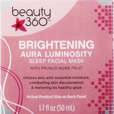 Beauty 360 Brightening Aura Luminosity Sleep Facial Mask 1.7 oz. (2 PACK)