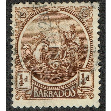 Barbados 1921 ¼d Brown SG217 GU