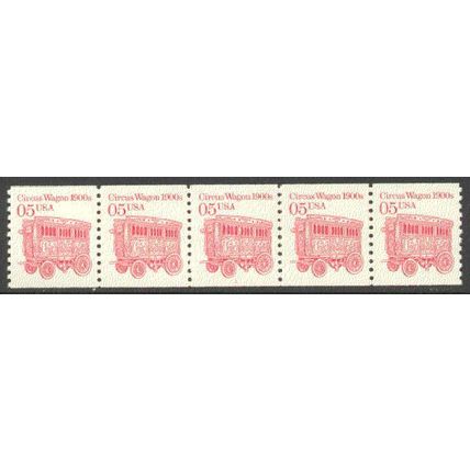 2452a 5c Circus Wagon Fine MNH Dry Gum PNC 1/5 P0821