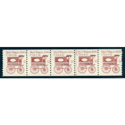 1903 9.3c Mail Wagon Average MNH Dry Gum PNC 2/5 A02427