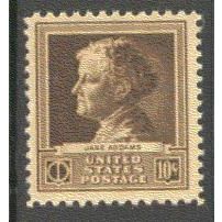 878 10c Jane Addams Fine MNH GA0281
