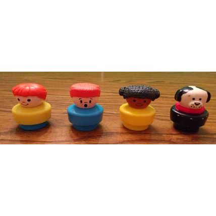 LOT of 8: Fisher Price Chunky Little People and 2 Cars :: FREE Shipping