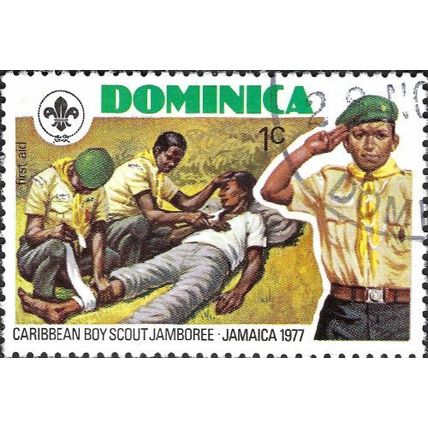 DOMINICA, Scouts, Jamboree First Aid, green 1977, 1c