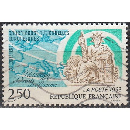 France 1993 Michel 2954 O Cote (2008) 1.00 € Conférence Cours Constitutionnelles