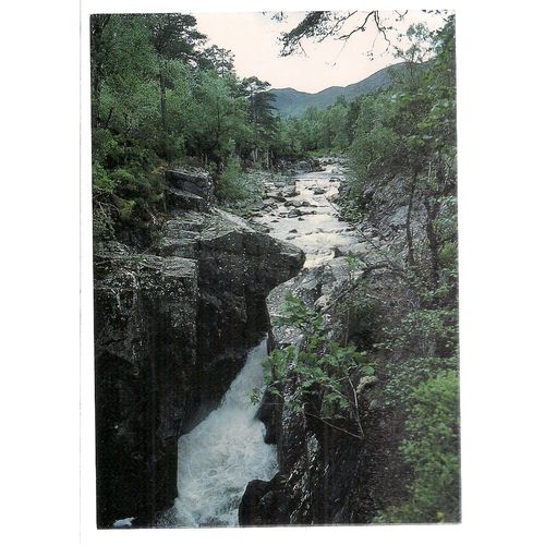 DOG FALLS, GLEN AFFRIC. CANNICH used postcard 2001 postmark =