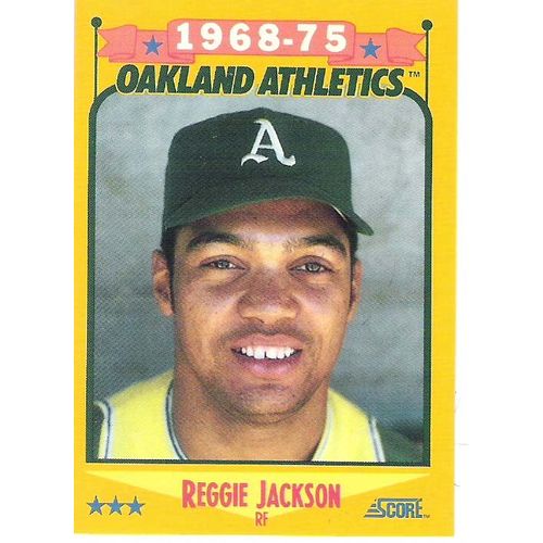 1988 Score Reggie Jackson Salute card #500 - NM- HOF-Athletics