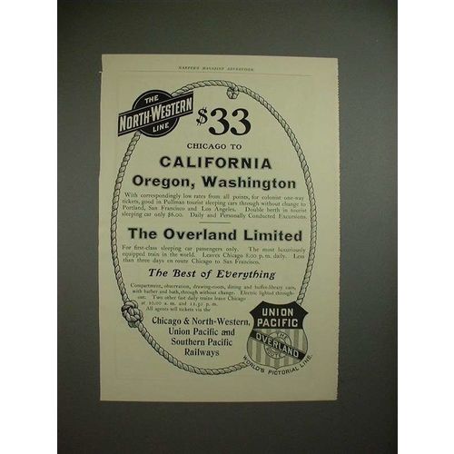1903 Union Pacific / North-Western Line Railroad Ad