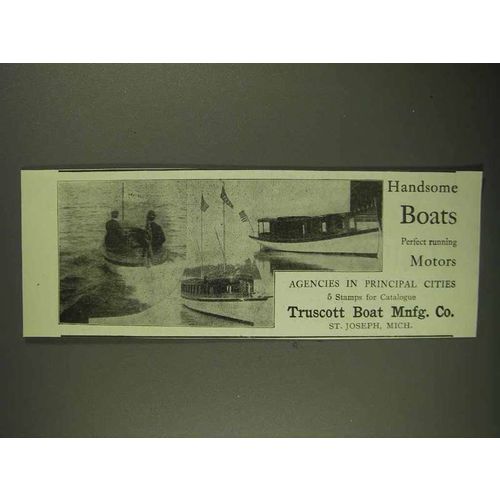 1903 Truscott Boats Ad - Handsome Boats