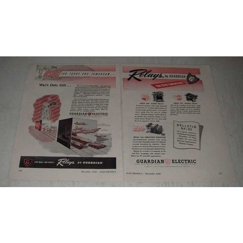 1943 Guardian Electric Ad - Series 345 Radio Relay