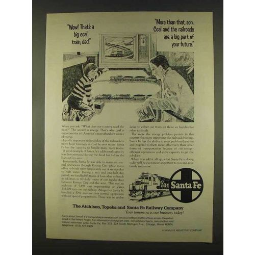 1978 Santa Fe Railroad Ad - That's A Big Coal Train