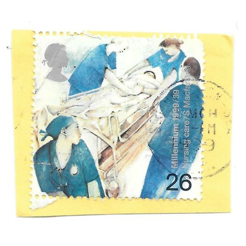 posted 5 march 1999 - Nurse - Patient Nursing Care Illustrated on British Stamp