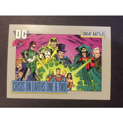 DC Cosmic Cards trading card #144-Crisis On Earths 1&2, excellent condition!
