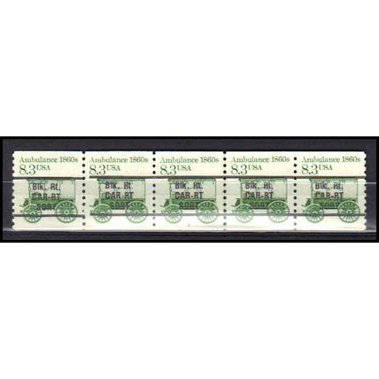 2128a 8.3c Ambulance Very Fine MNH Dry Gum PNC 1/5 Gap 2L AA0349