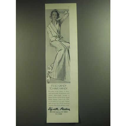 1974 Elizabeth Arden Robe by Royal Robes Ad - It's so dandy to have handy