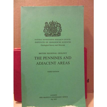 geology, THE PENNINES AND ADJACENT AREAS, ENGLAND 1954 handbook by HMSO p/b