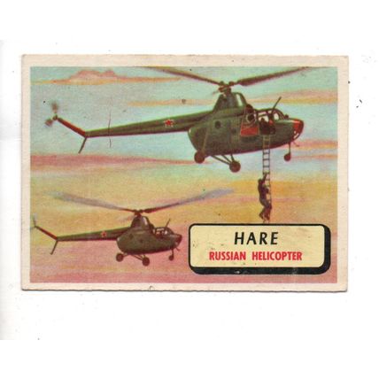 A & B.C. GUM PLANES 88 X 64mm 1958 No.33 HARE RUSSIAN HELICOPTER