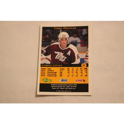 Chris Pronger 1994 Classic Pro Prospects NO. 31