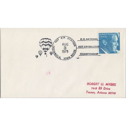 ZAYIX US Event Cover 1979 Hot Air Balloon Championship Indianola IA 050922-SM22