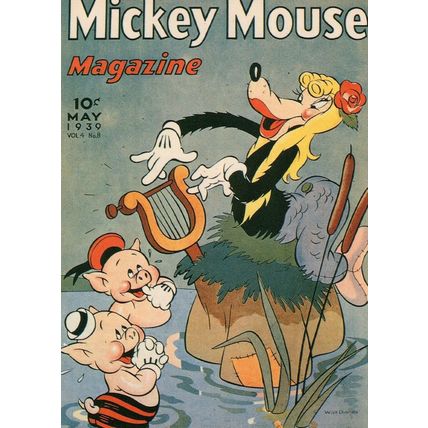 Mickey Mouse Magazine Three Little Pigs Walt Disney Postcard