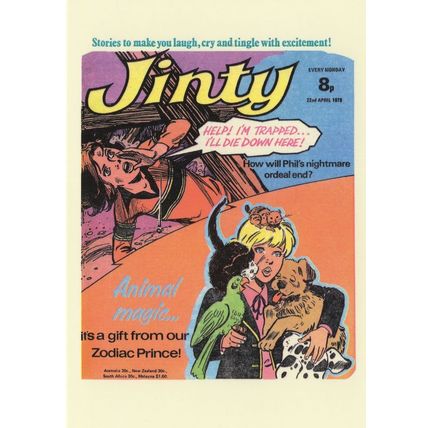 Trapped Underground Zodiac Prince Animal Magic Jinty Girls Comic Postcard
