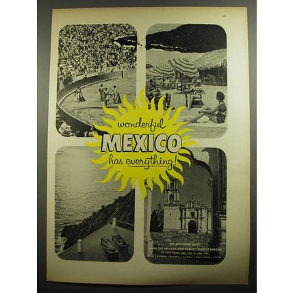 1954 Mexican Government Tourist Bureau Advertisement - Mexico has everything