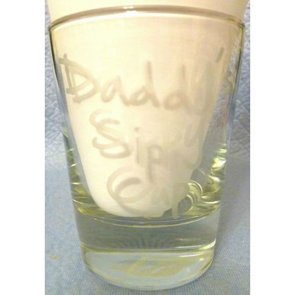 SET OF 4 NEW SUSQUEHANNA COCKTAIL GLASSES HIS HERS MOMMY'S DADDY'S SIPPY CUP