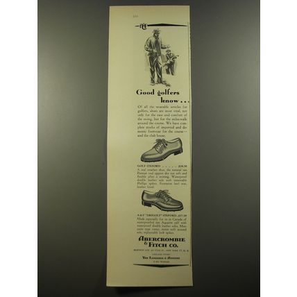 1954 Abercrombie & Fitch Shoes Ad - Golf Oxford and A&F Drigolf Oxford