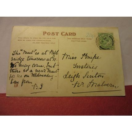 STONELEIGH ABBEY, KENILWORTH, WARWICKSHIRE used antique postcard 1906 pm =