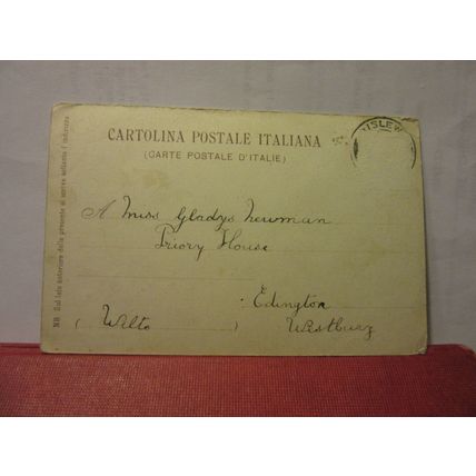 BANCO DEL LOTTO, VENEZIA, ITALY used antique postcard. #