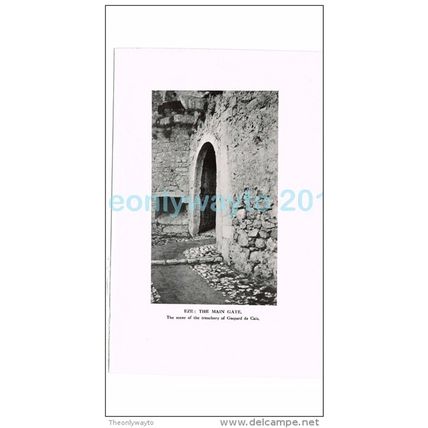 EZE, MAIN GATE, FRANCE, PHOTO BOOK ILLUSTRATION, 1921