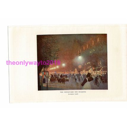 Boulevard Des Italiens ,Paris, France, Book Illustration, c1918