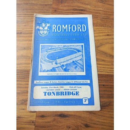 1961/62 Romford vs Tonbridge - Southern League ** FREE P&P **