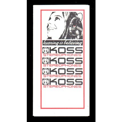 BROCHURE: 1968 Koss Stereo Phones