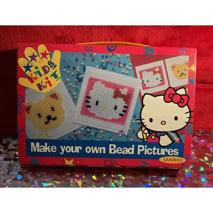 A Very Rare New Sanrio 1996 Hello Kitty Vintage Bead Picture Set