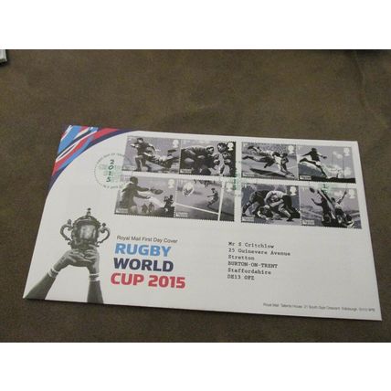 2015 GB First day Cover - Rugby Union World Cup