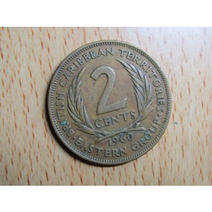 Eastern Caribbean Territories 1960 2 Cents Coin