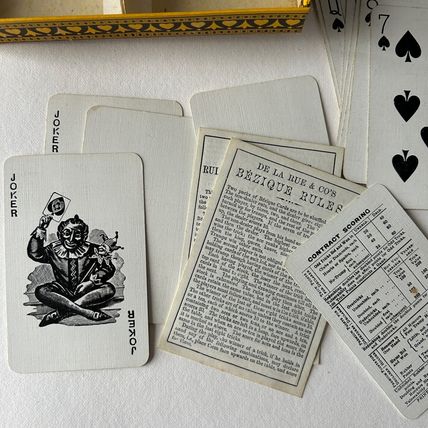 Vintage Bezique Polish Card Game Boxed Instructions, score, blanks, jokers VGC