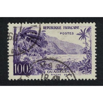 France Guadeloupe Tourism 100f 1957 Canc SG#1356b