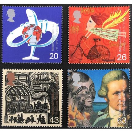 GB 1999 QEII Travellers Mounted Mint MM SG2073-2076 Sc1843-1846 postage stamp