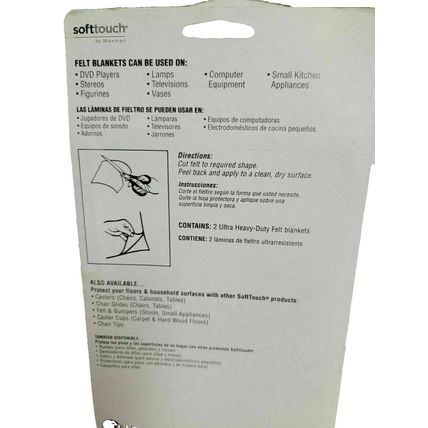 Self-Stick Furniture Felt Sheet Cut into Any Shape Oatmeal 4-1/2" x 6" Sheets