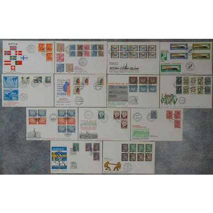 Sverige / Sweden - 13 different FDC 1967 & 1968 *ILLUSTRATED*