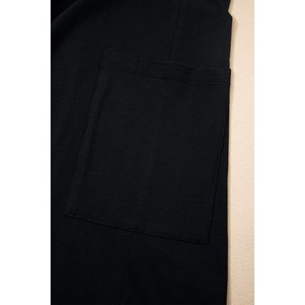 Black Drawstring Wide Leg Cargo Pockets Sleeveless Jumpsuit