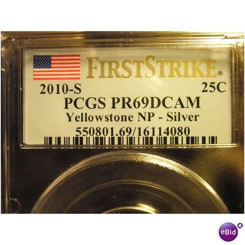 2010 S Yellowstone PCGS PR69DCAM Silver First Strike