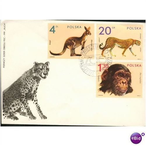 Poland FDC 1972 - SG 2147-2155 - Zoo Animals