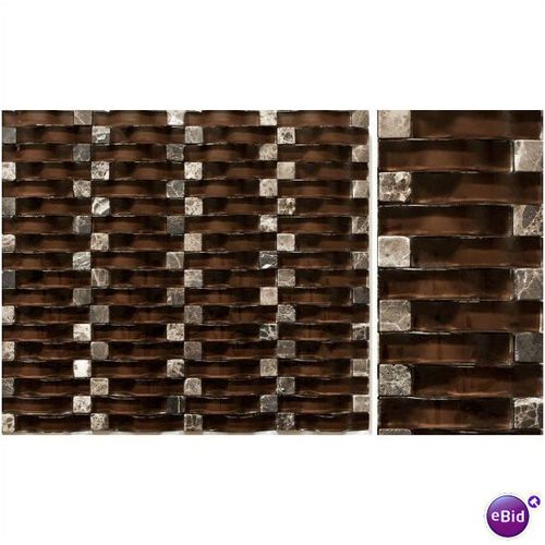 Vento Series Glass Wave and Stone Rich Chocolate