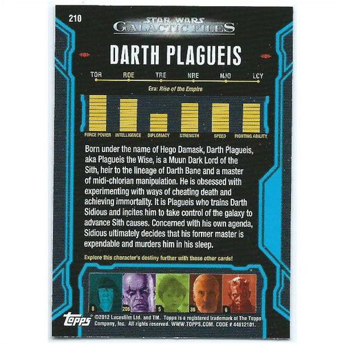 2012 Star Wars Galactic Files - #210 - Darth Plagueis
