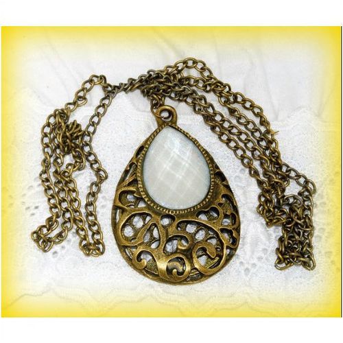 Sale Faceted Domed Pierced Pendant Antiqued Bronze Necklace Jewellery 1407