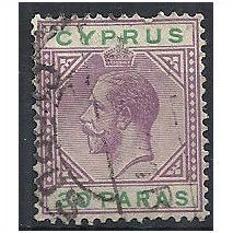 Cyprus 1923 SG87 30 Paras Violet & Green Fine Used .