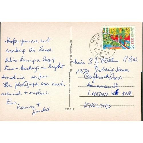 Switzerland Postcard 1989 - Switzerland - 755-119
